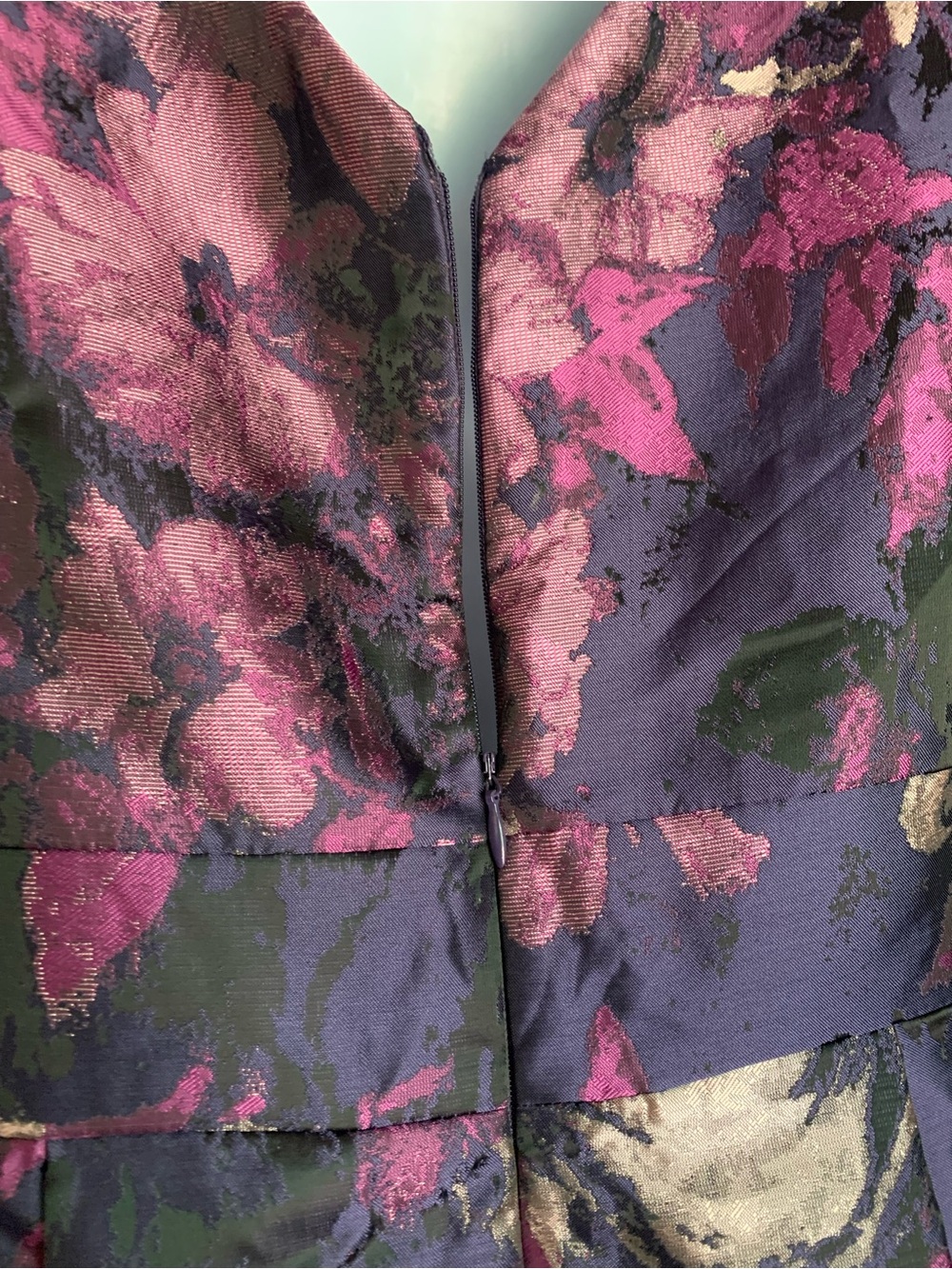 NWT Eliza J Black Floral Jacquard Fit-and-Flare Midi Dress Size 6 - Picture 6 of 10